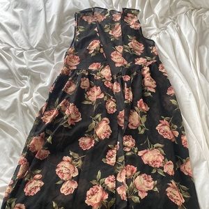 Sheer Rose Print Cover Up
